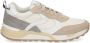 Voile blanche Leren en stoffen sneakers voor heren Beige Heren - Thumbnail 19