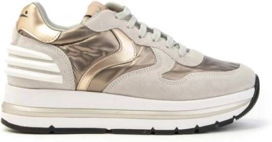 Voile blanche Maran Power Sneakers met Metallic Accents Blue Dames