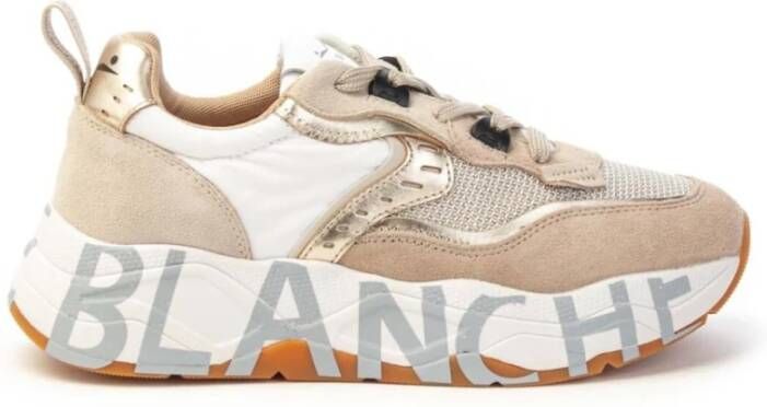 Voile blanche Sneaker Club105 met veters Beige Dames