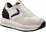 Voile blanche Witte Casual Textiel Sneakers met 4cm Rubberen Zool White Dames - Thumbnail 5