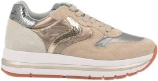 Voile blanche Beige Dames Platform Sneakers met Gratis Verzending Beige Dames