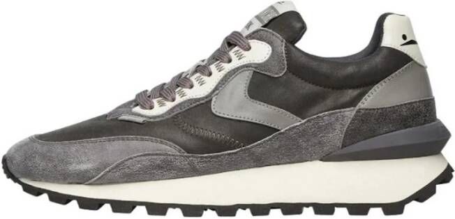 Voile blanche Leather and technical fabric sneakers Qwark Hype MAN Gray Heren - Foto 4