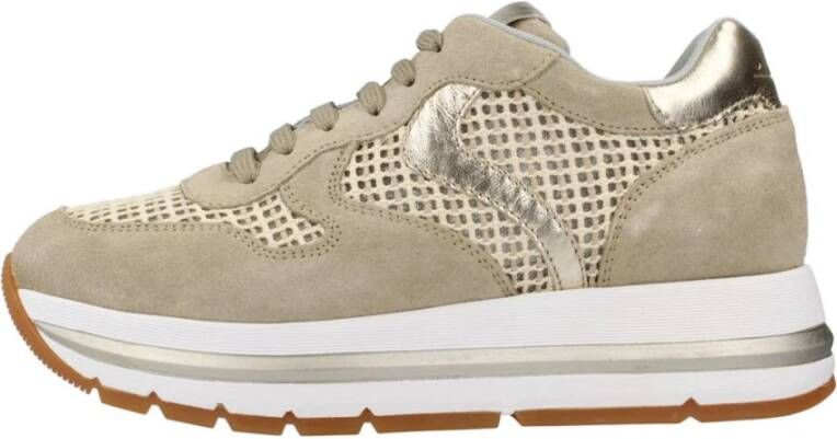 Voile blanche Stijlvolle Mesh Sneakers voor Vrouwen Beige Dames