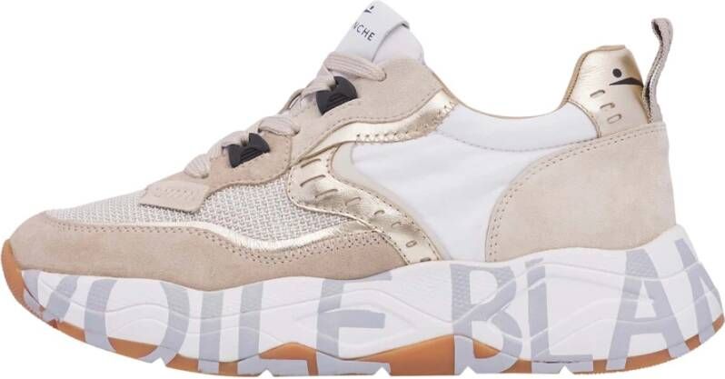 Voile blanche Suede and fabric sneakers Club105. Beige Dames