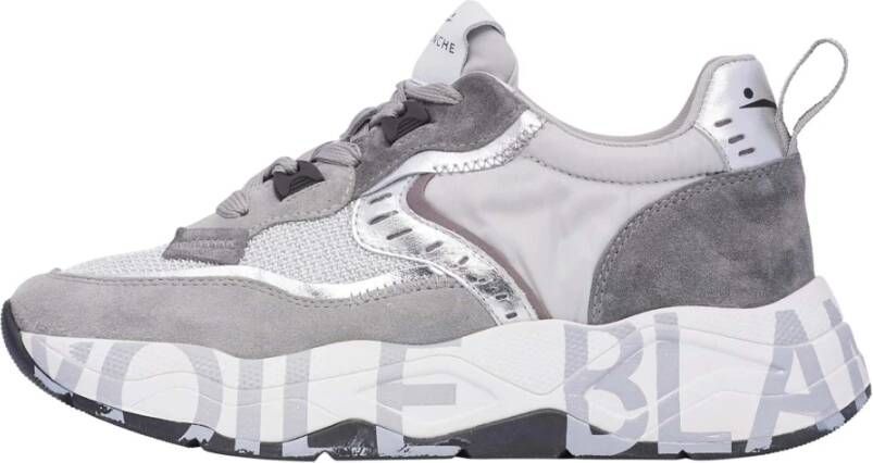 Voile blanche Suede and fabric sneakers Club105. Gray Dames