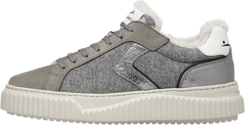 Voile blanche Suede and felt sneakers Lipari FUR Gray Dames