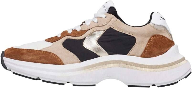 Voile blanche Suede and technical fabric sneakers Charlotte. Multicolor Dames