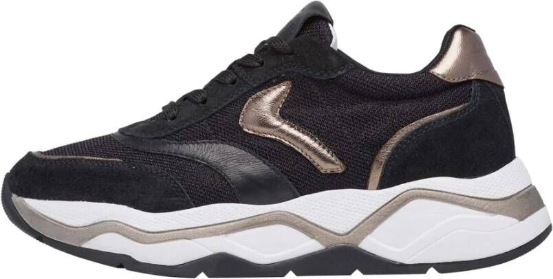 Voile blanche Suede and technical fabric sneakers Club108. Black Dames