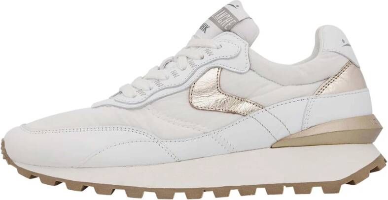 Voile blanche Suede and technical fabric sneakers Qwark Hype Woman White Dames