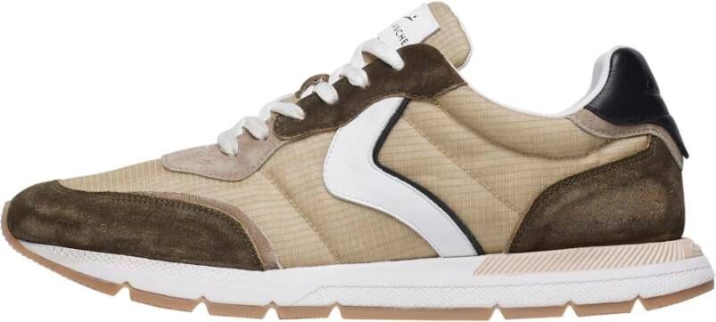 Voile blanche Suede and technical fabric sneakers Storm 015 Man. Beige Heren