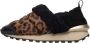 Voile blanche Suede and wool sneakers Qwark Slip FUR Woman Brown Dames - Thumbnail 1