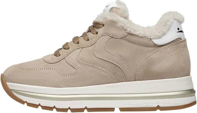 Voile blanche Suede sneakers Maran FUR Beige Dames