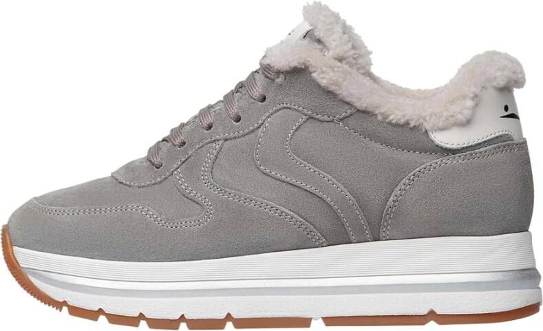 Voile blanche Suede sneakers Maran FUR Gray Dames