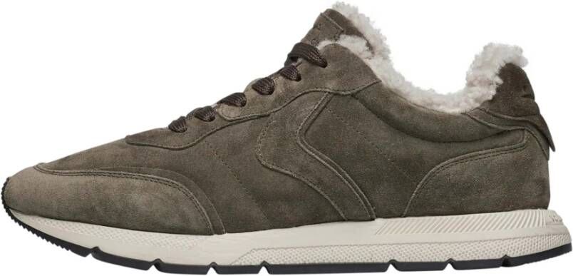 Voile blanche Suede sneakers Storm 015 FUR Man. Green Heren