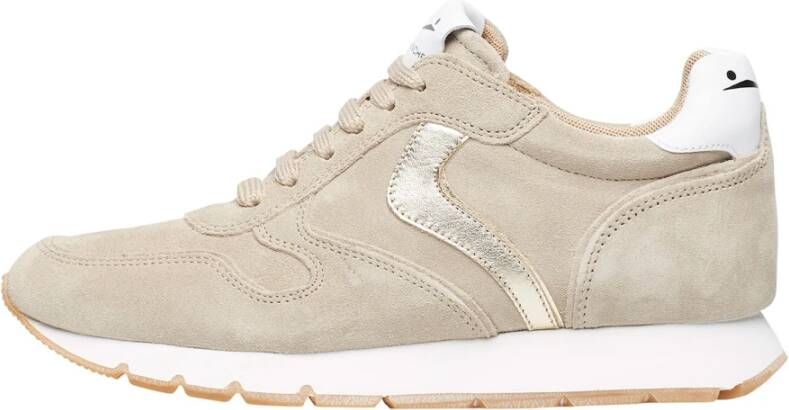 Voile blanche Suede sneakers with metallic details Julia Beige Dames