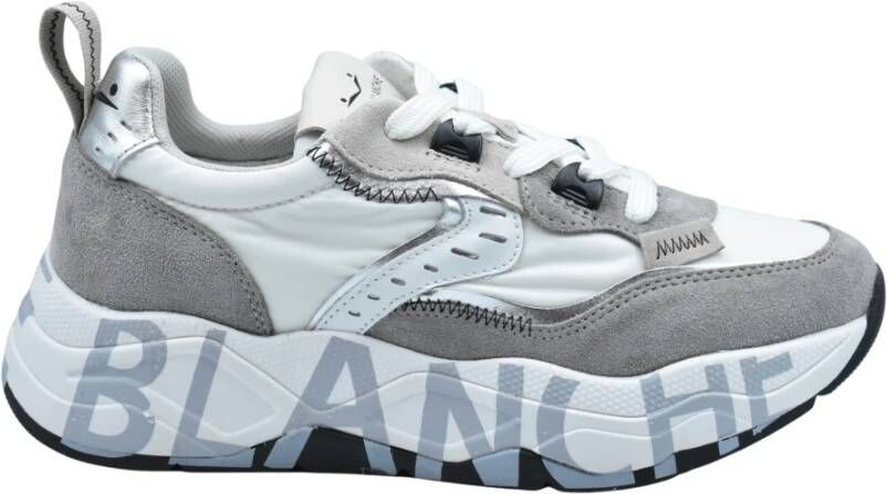 Voile blanche Zilveren Veterschoenen voor Vrouwen Gray Dames