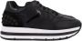 Voile blanche Zwarte Leren Sneakers Maran Stijl Black Dames - Thumbnail 1