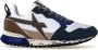 W6Yz Suede and technical fabric sneakers Breeze-M. Blue Heren - Thumbnail 2