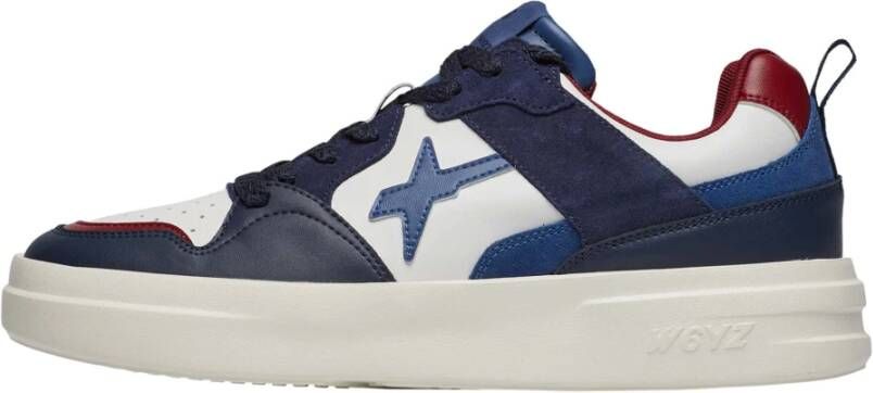 W6Yz Faux leather and suede sneakers Bond 2-M. Blue Heren