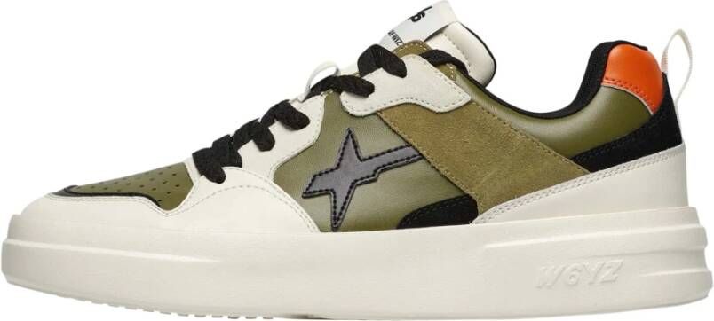 W6Yz Faux leather and suede sneakers Bond 2-M. Green Heren