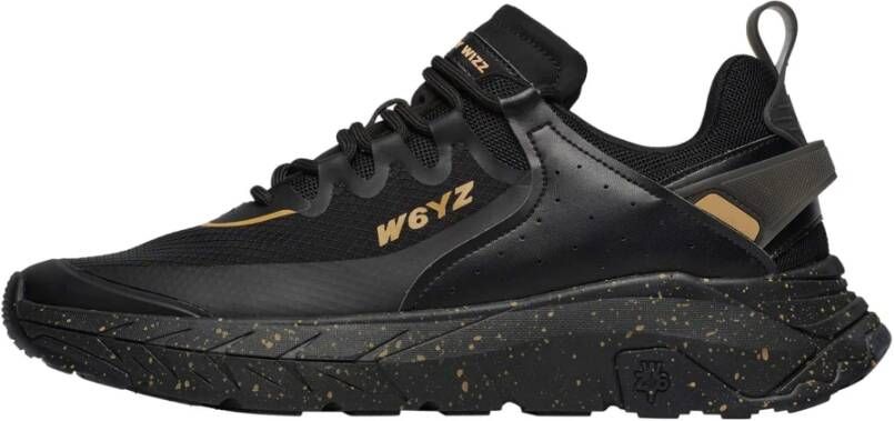 W6Yz Faux leather and technical fabric sneakers Will-M. Black Heren