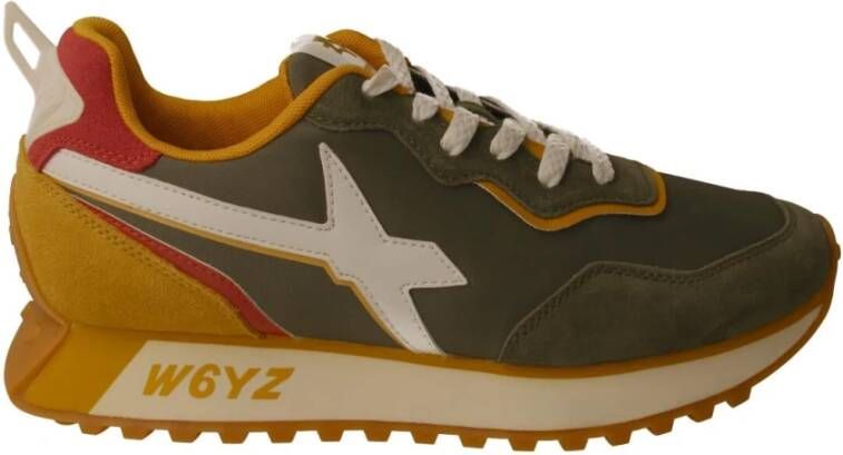 W6Yz Groene sneakers voor mannen Multicolor Heren