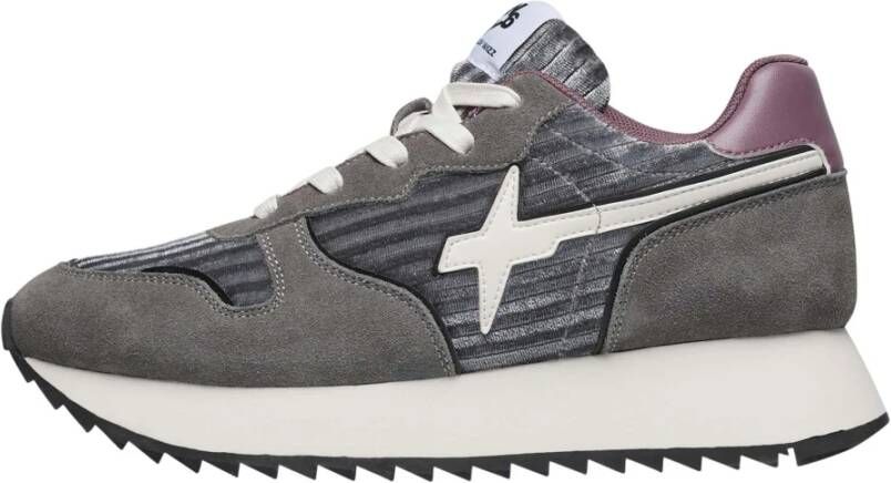 W6Yz Leather and suede sneakers Jet-W. Gray Dames