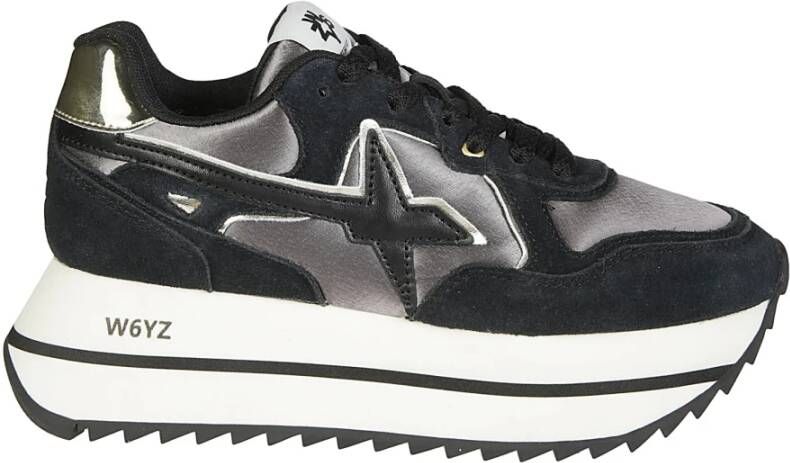 W6Yz Metallic Suede Deva Sneakers Black Dames