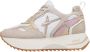 W6Yz Suede and technical fabric sneakers Anny 2 W. Beige Dames - Thumbnail 1