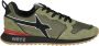 W6Yz Suede Textile Jet Sneakers Green Heren - Thumbnail 1