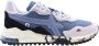 W6Yz Suede and technical fabric sneakers Breeze-M. Blue Heren - Thumbnail 2