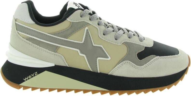 W6Yz Technical fabric and suede sneakers Yak-M. Beige Heren