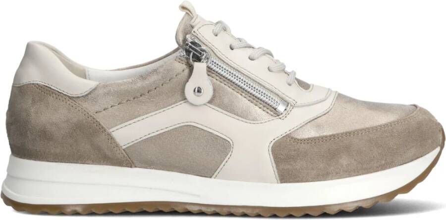 Waldläufer Beige Suède Dames Sneakers Vicky Gray Dames