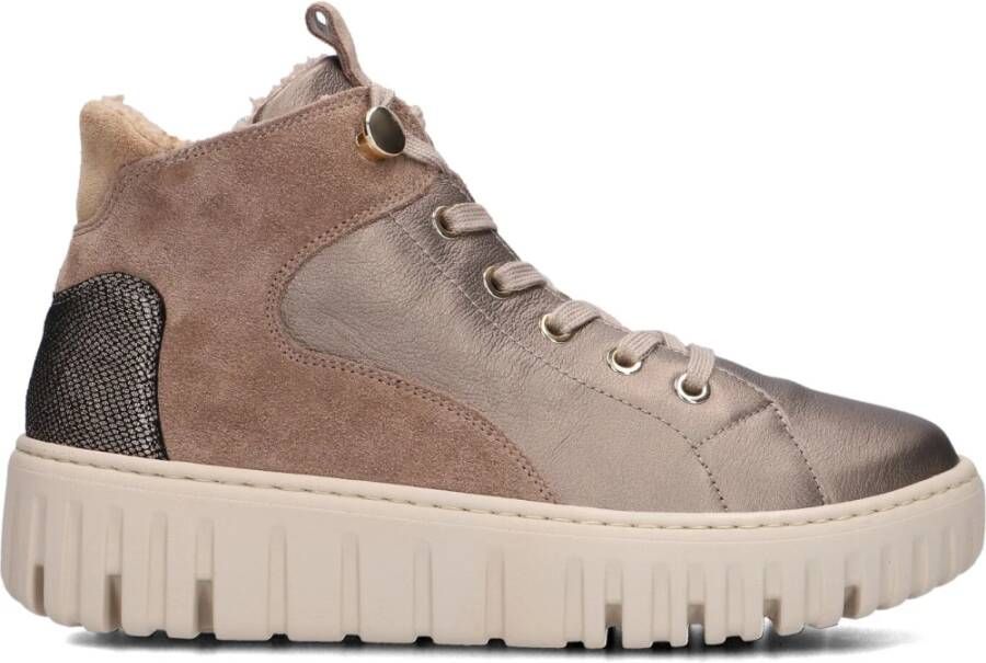 Waldläufer Beige Suède Rits Sneakers Dames Beige Dames