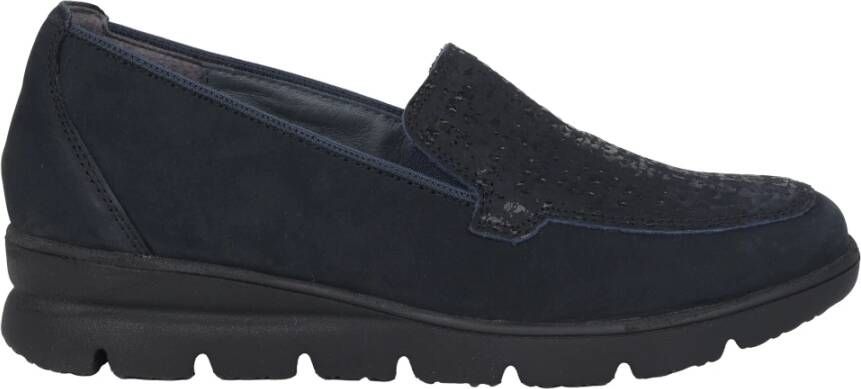 Waldläufer Blauwe Loafer voor Vrouwen Bruni Blue Dames