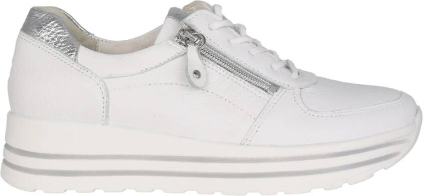 Waldläufer Brede Fit Lace-Zip Sneakers Wit White Dames