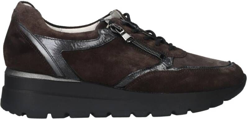 Waldläufer Bruin Suède Comfort Sneaker voor Dames Brown Dames