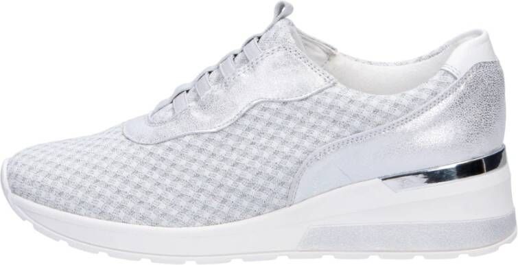 Waldläufer Casual wit zilver gebreide schoenen White Dames