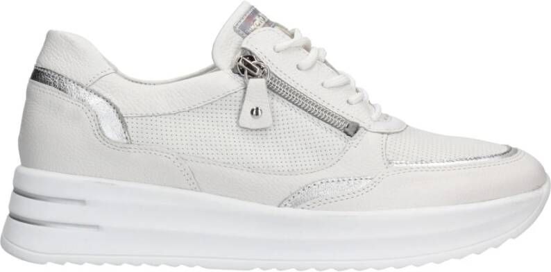 Waldläufer Comfortabele Arianna Sneaker met Rits en Veters White Heren