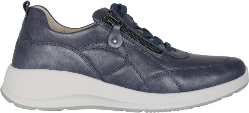 Waldläufer Comfortabele brede blauwe sneakers Blue Dames