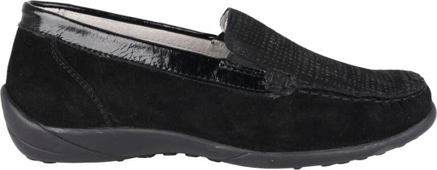 Waldläufer Klassieke Wide Fit Mocassin Zwart Black Dames