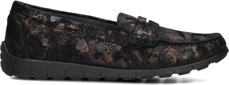 Waldläufer Leopard H Moccasin Schoenen Black Dames