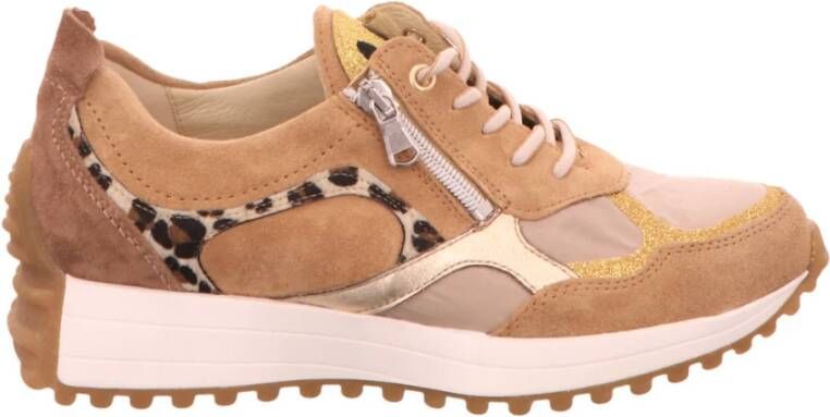 Waldläufer Sportieve Pinky Sneakers met Patroon Sportschoenen Beige Dames