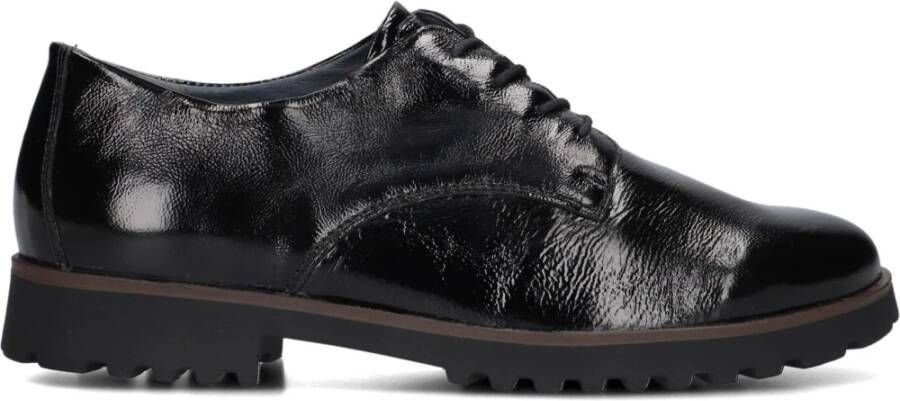 Waldläufer Veterschoenen Zwart Lakleer Black Dames