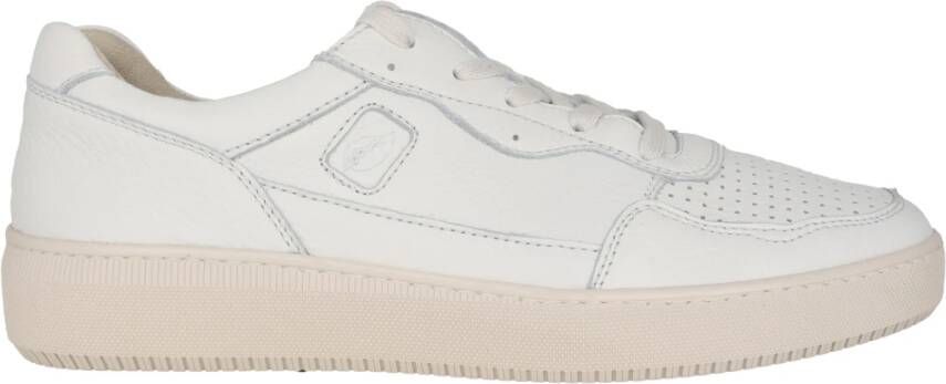 Waldläufer Wijde pasvorm witte leren sneaker White Heren