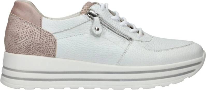 Waldläufer Witte Lana Sneaker met dierenprint White Heren