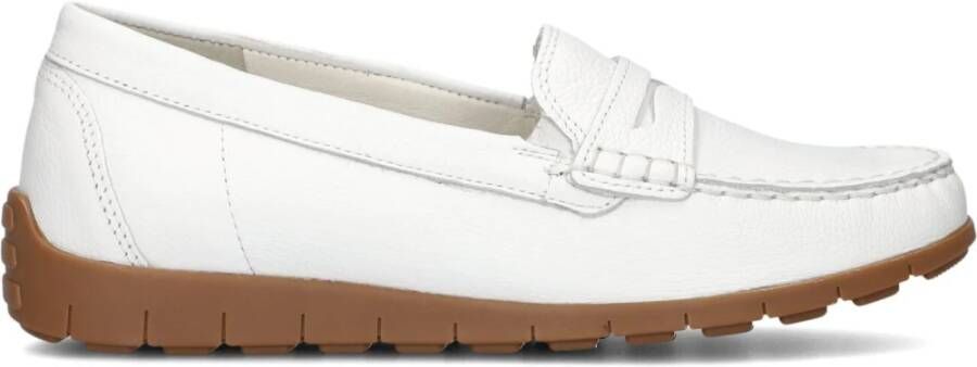 Waldläufer Witte Leren Mocassins Elegante Stijl White Dames