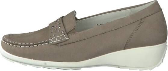 Waldläufer Zachte Nubuck Slip-On Sandaal Beige Dames