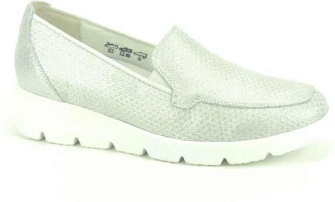 Waldläufer Zilver Print Moccasin Gray Dames