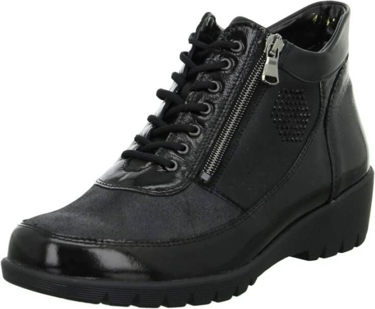 Waldläufer Zwarte buitenschoenen Black Dames